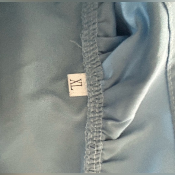 Amish Made Women's Modest Ruffled Baby Blue XL Long Sleeve Polyester Blouse NEW! - Picture 5 of 6